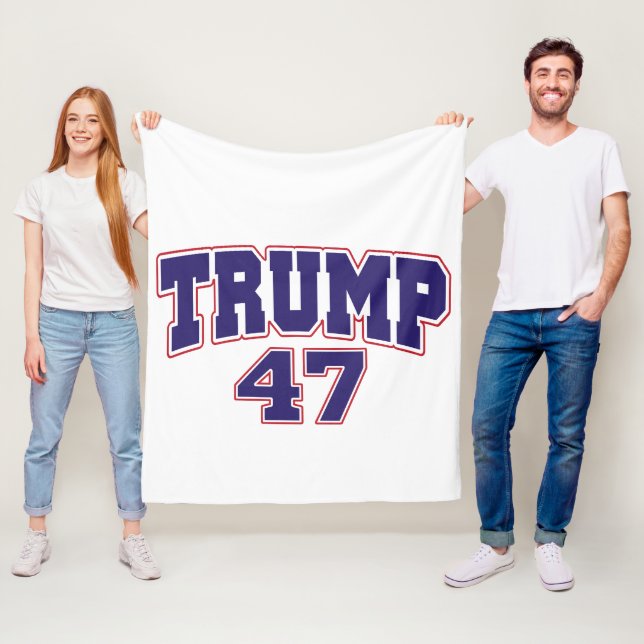 Donald Trump 47 Fleece Blanket (In Situ)