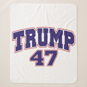 Donald Trump 47 Sherpa Blanket