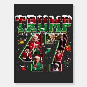 Donald Trump 47th President 2024 Christmas Santa Foam Board