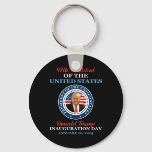 Donald Trump 47th President 2025 Inauguration Usa Keychain
