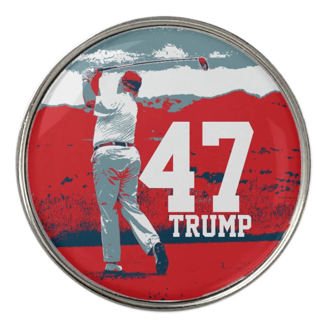 Donald Trump 47th President Golf Ball Marker (Front)
