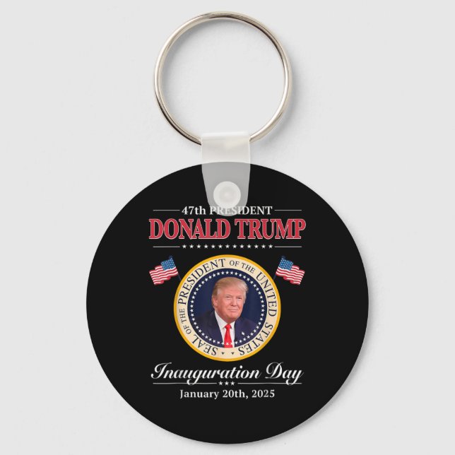 Donald Trump 47th President Inauguration 2025 Supp Keychain (Front)