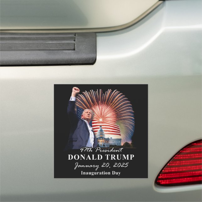 Donald Trump 47th President Inauguration Day Car Magnet (In Situ)