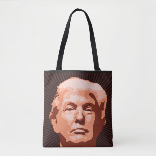 DONALD TRUMP ALL OVER PRINT TOTE FOR CHRISTMAS BAG