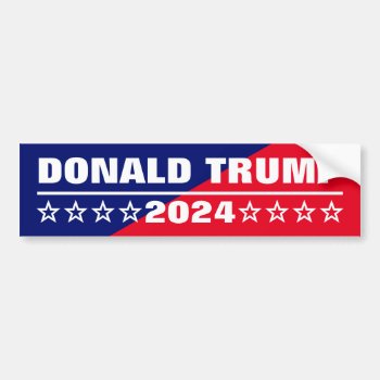 Donald Trump  American 2024 Presidential Elections Bumper Sticker by StampedyStamp at Zazzle