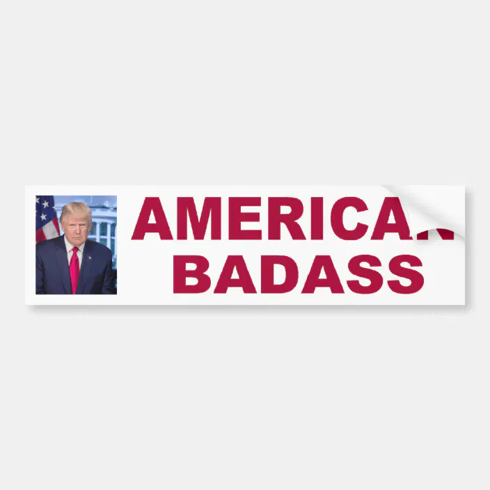 Donald Trump American Badass 2020 Bumper Sticker Zazzle Com