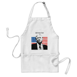 Donald Trump American Flag Custom Text Adult Apron