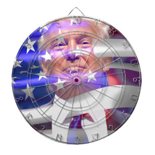 donald trump american flag dartboard with darts