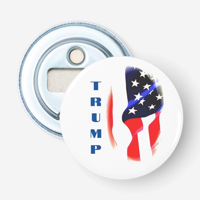 Donald Trump American Flag Pop Art  Bottle Opener (Front)