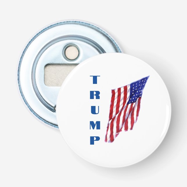 Donald Trump American Flag Pop Art  Bottle Opener (Front)