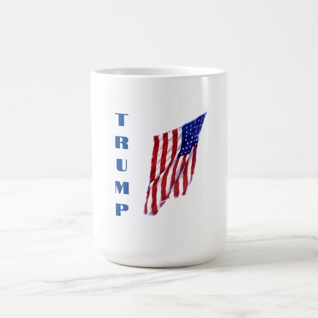 Donald Trump American Flag Pop Art  Coffee Mug (Center)