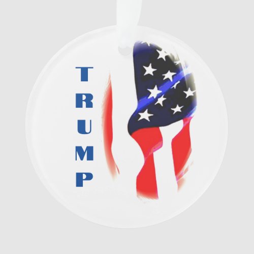 Donald Trump American Flag Pop Art  Ornament
