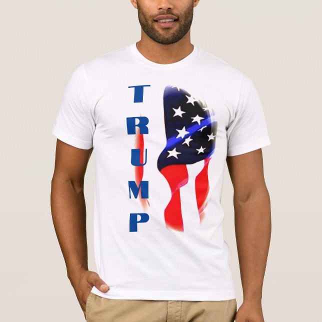 Donald Trump American Flag Pop Art  T-Shirt (Front)
