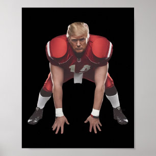 Donald Trump American Footbyll President 2024 Elec Poster