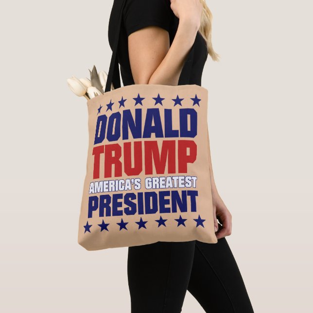 Donald Trump - AMERICA'S GREATEST PRESIDENT Tote Bag (Close Up)