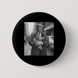 Donald Trump And Cat In Nyc Button