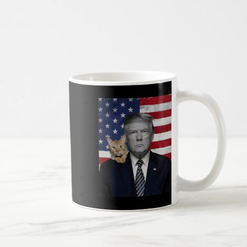 Donald Trump And Cat Political Usa Flag Election 2 Coffee Mug