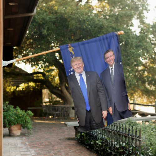 Donald Trump And Ron Desantis House Flag