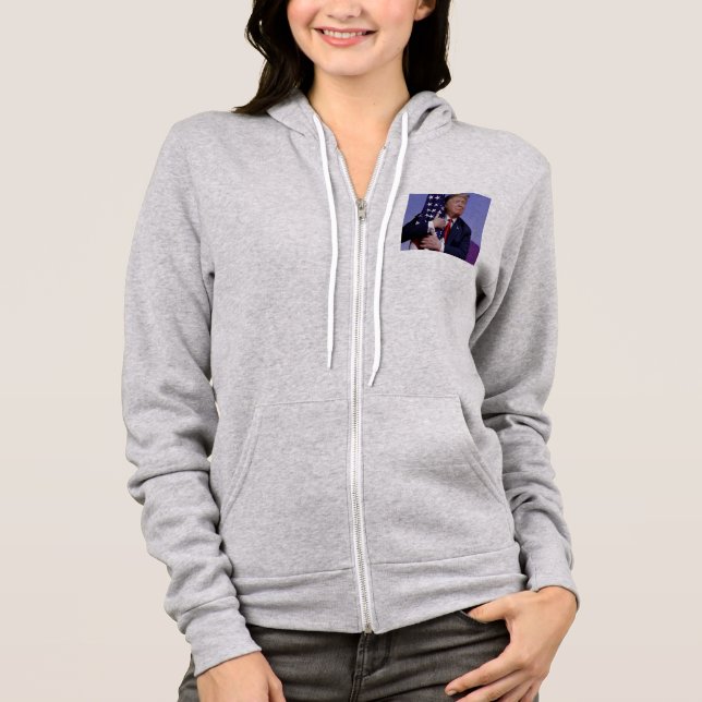 Donald Trump and the US Flag Hoodie (Front)