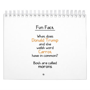 Donald Trump and Welsh Carrot Calendar