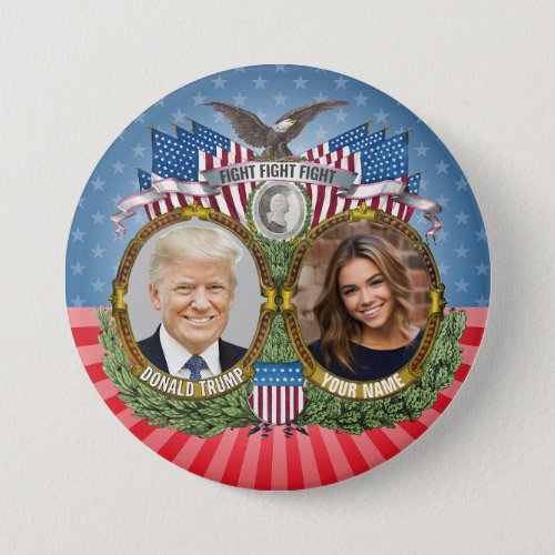 Donald Trump and Your Photo _ Gag Gift Button