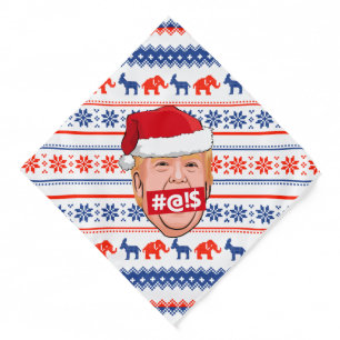 DONALD TRUMP Angry Christmas Bandana