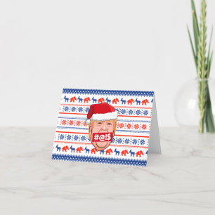 DONALD TRUMP Angry Christmas Letterpress Thank You Card