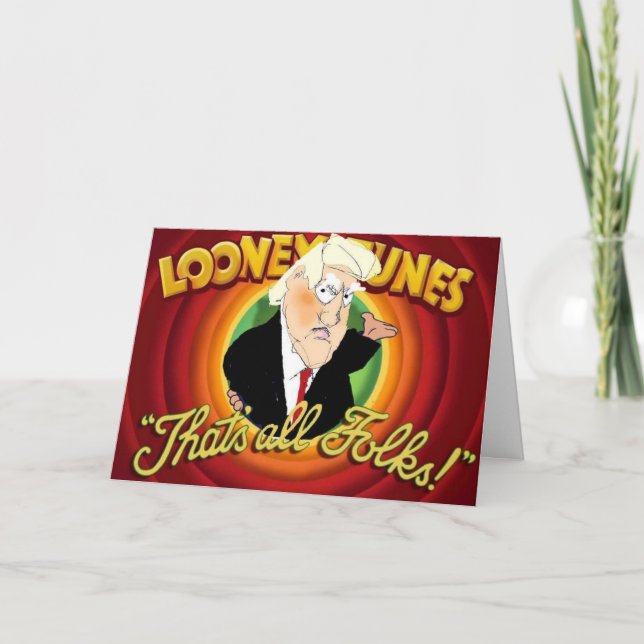 Donald Trump, Anti Trump Funny Cartoon Humor Card (Front)
