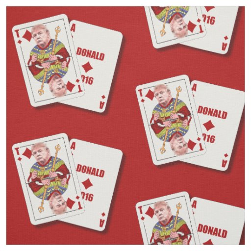 Donald Trump As Blackjack Cards For President 2016 Fabric