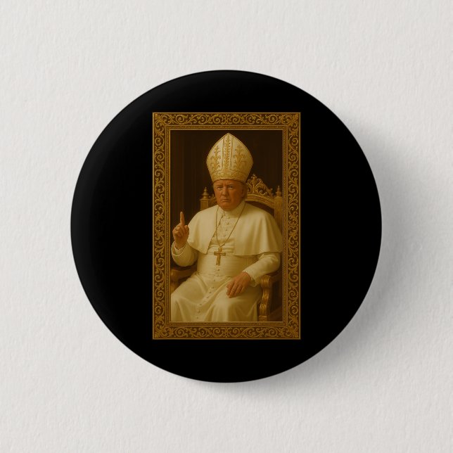 Donald Trump As Pope Vatican Meme  Button (Front)