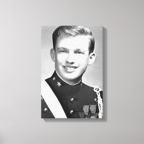 Donald Trump At The New York Military Academy Canvas Print