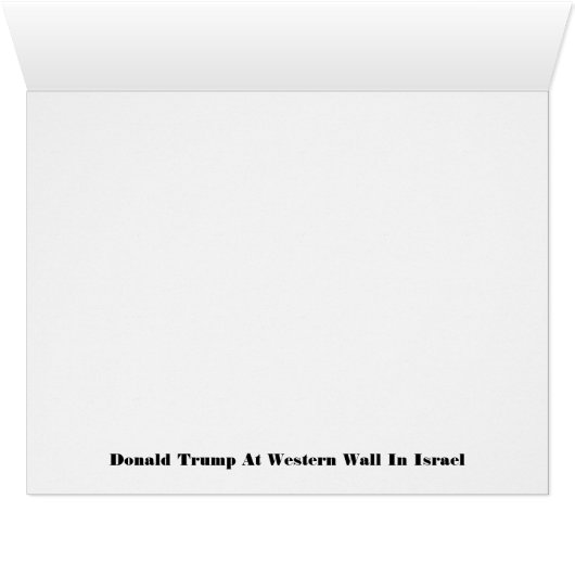 Donald Trump At Western Wall In Israel (Inside Horizontal (Bottom))