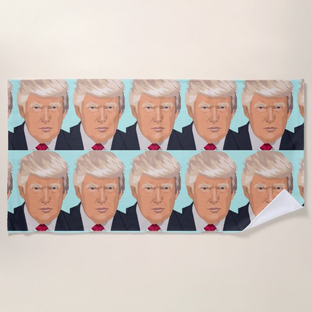 DONALD TRUMP Beach Towel (Front)