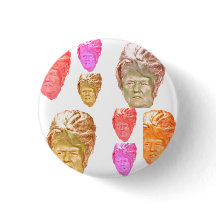 Donald Trump Beehive Print Pin