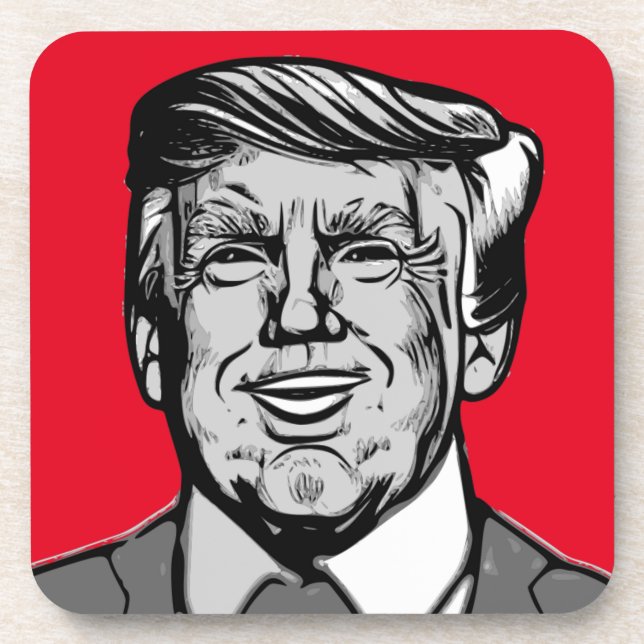 DONALD TRUMP BEVERAGE COASTER (Front)