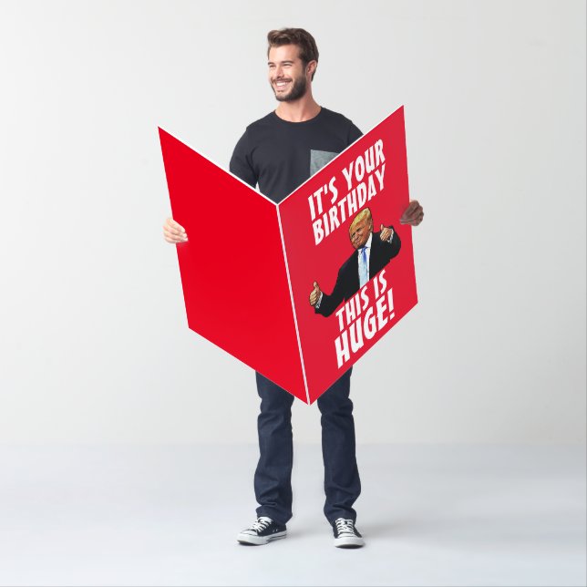 DONALD TRUMP BIG huge BIRTHDAY greeting card (In Situ)