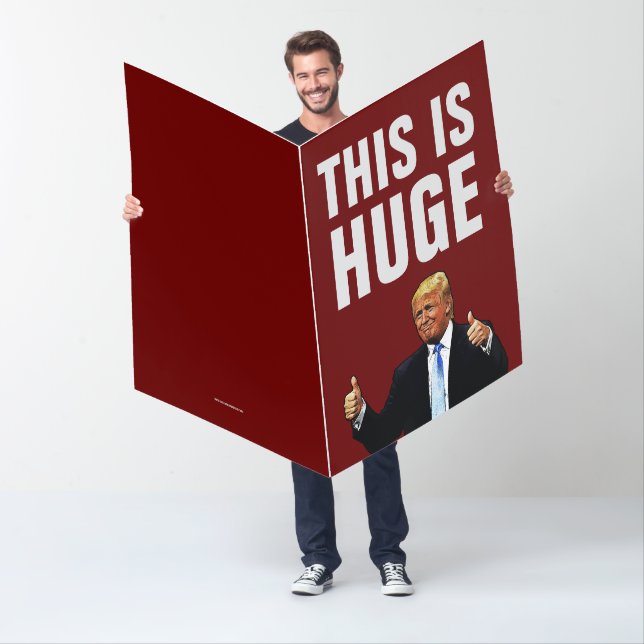 DONALD TRUMP BIGGEST RETIREMENT CARD HUGE! (In Situ)