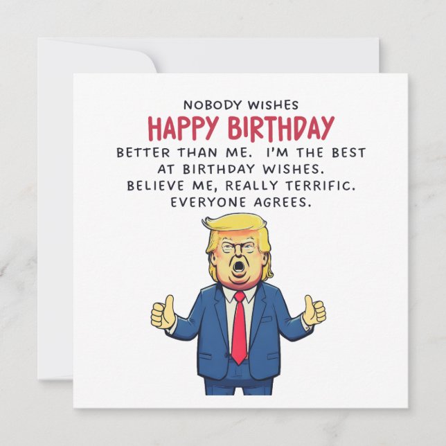 Donald Trump Birthday Card  (Front)