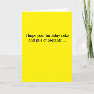 Donald Trump birthday card -- cake and presents