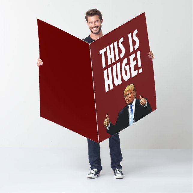 DONALD TRUMP BIRTHDAY GIANT BIG GREETING CARD (In Situ)