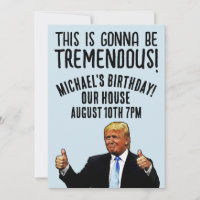 DONALD TRUMP BIRTHDAY PARTY INVITATIONS