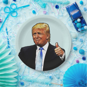 DONALD TRUMP BIRTHDAY PARTY PAPER PLATES