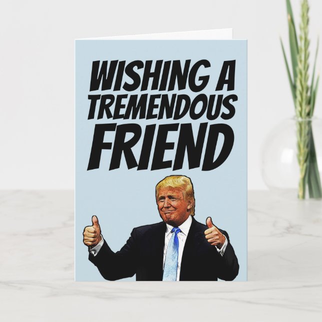 DONALD TRUMP BITHDAY GREETING GREETING CARD (Front)