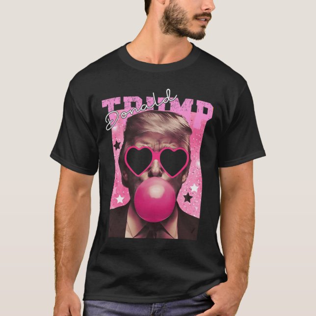 Donald Trump Bubble Gum Pink Sungles  T-Shirt (Front)
