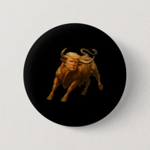 Donald Trump Bull Shirt - Wild With President Trum Button