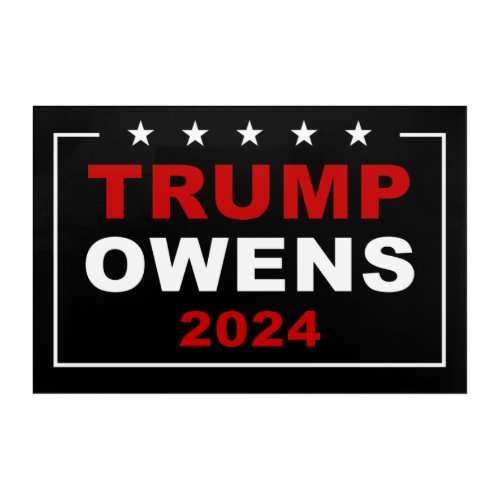 Donald Trump  Candace Owens 2024 USA Election Acrylic Print
