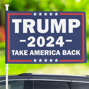 Donald Trump Car Flag 2024