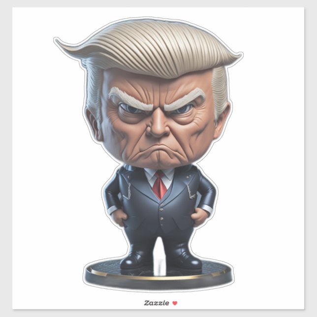 Donald Trump Caricature Figure Sticker (Sheet)