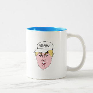 Donald Trump Caricature Hat Great Two-Tone Coffee Mug
