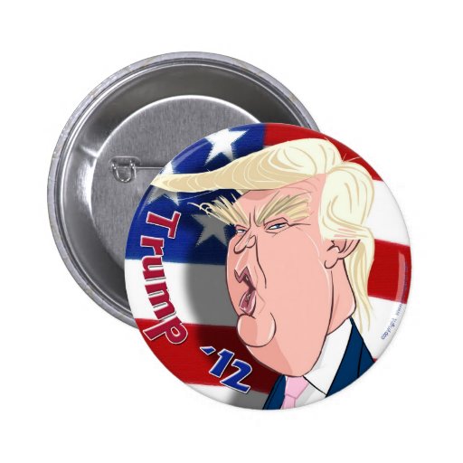 Donald Trump Cartoon Collector's Button | Zazzle